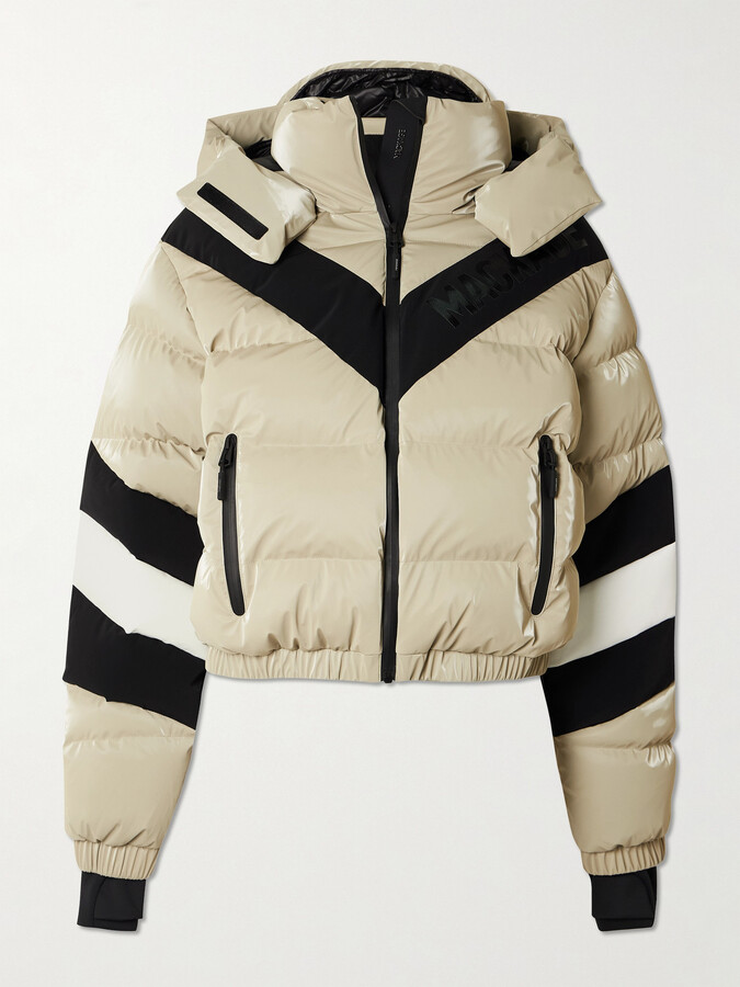 Mackage Kairi Hooded Cropped Quilted Down Ski Jacket - Brown