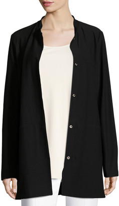 Eileen Fisher Washable Crepe Long Jacket