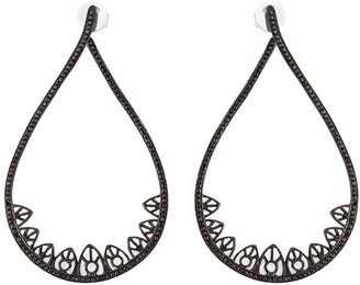 Joëlle Jewellery Gothic Teardrop Diamond Earrings
