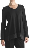 Thumbnail for your product : Nicole Miller Satin-Trimmed Swing Shirt - Long Sleeve (For Women)