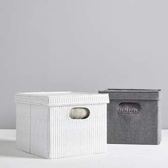 Pottery Barn Teen Closet Sweater Bins WIth Lid, Set of 2, Chambray