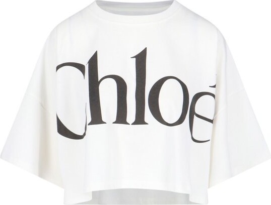 Chloé Logo Printed Cropped T-Shirt