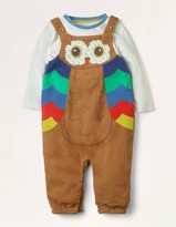 Thumbnail for your product : Owl Cord Dungaree Set