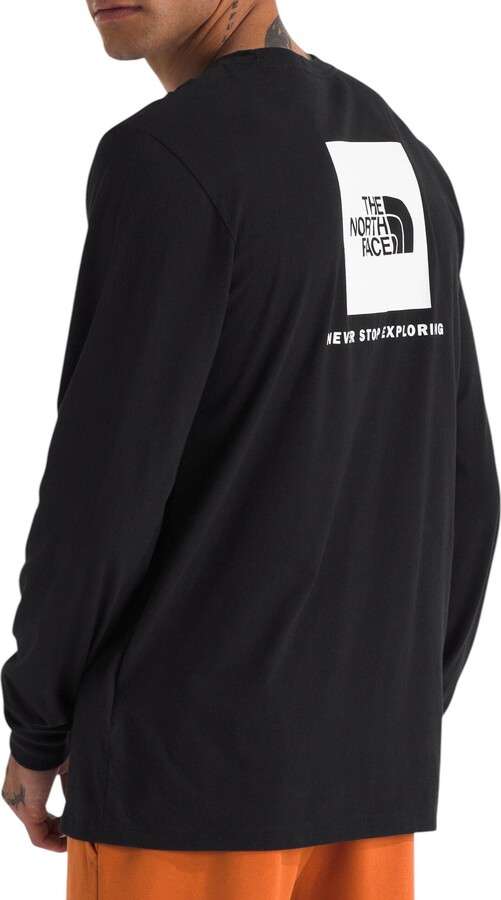 The North Face Men's NSE Box Long Sleeve Shirt, Small, Wht Dune/Smit Gld Ink Prt