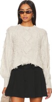 Thumbnail for your product : Autumn Cashmere Fringed Cable Popcorn Crew Neck