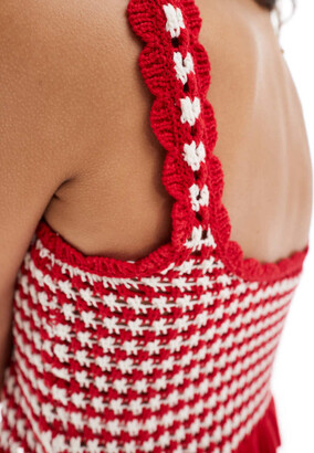 stradivarius crochet top
