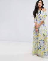 Thumbnail for your product : boohoo Tie Detail Floral Print Maxi Dress