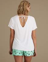 Thumbnail for your product : Marks and Spencer Tie Back Short Sleeve Pyjama Top