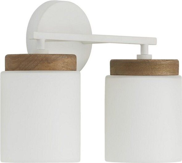 Capital Lighting Liam Vanity Light in White, Size: 2 light