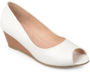 white wedges closed toe