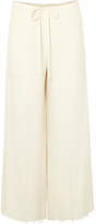 Thumbnail for your product : KHAITE Renata Frayed Silk Pants - Ivory