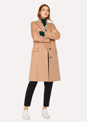 Paul Smith Women's Camel Wool And Cashmere-Blend Epsom Coat