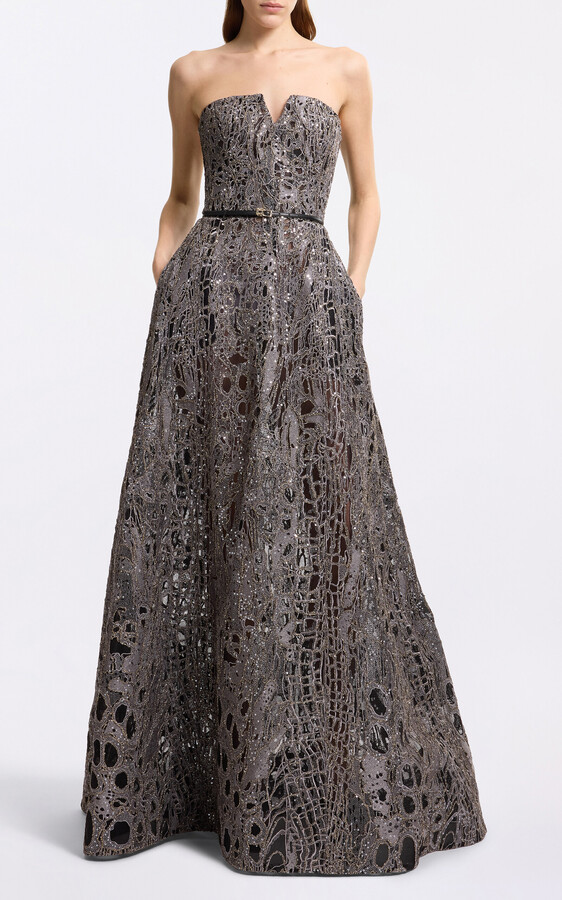 Elie Saab Embroidered Gown