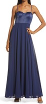 Thumbnail for your product : Lulus Best Part of Me Satin Bustier Chiffon Gown