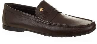 Stefano Ricci Leather Croc Trim Loafers