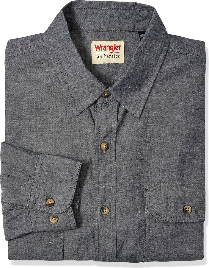 Wrangler Men's Authentics Long Sleeve Classic Woven Shirt - ShopStyle