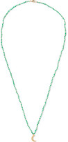 Thumbnail for your product : Andrea Fohrman Crescent Moon Onyx, 14-karat Gold And Opal Necklace