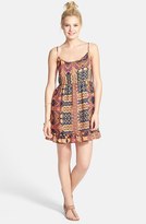 Thumbnail for your product : One Clothing Print Drop Waist Dress (Juniors)