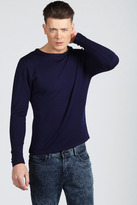 Thumbnail for your product : boohoo Fine Gauge Crew Neck Jumper