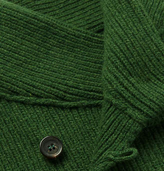 Oliver Spencer Mercantile Shawl-Collar Wool Sweater - Men - Green