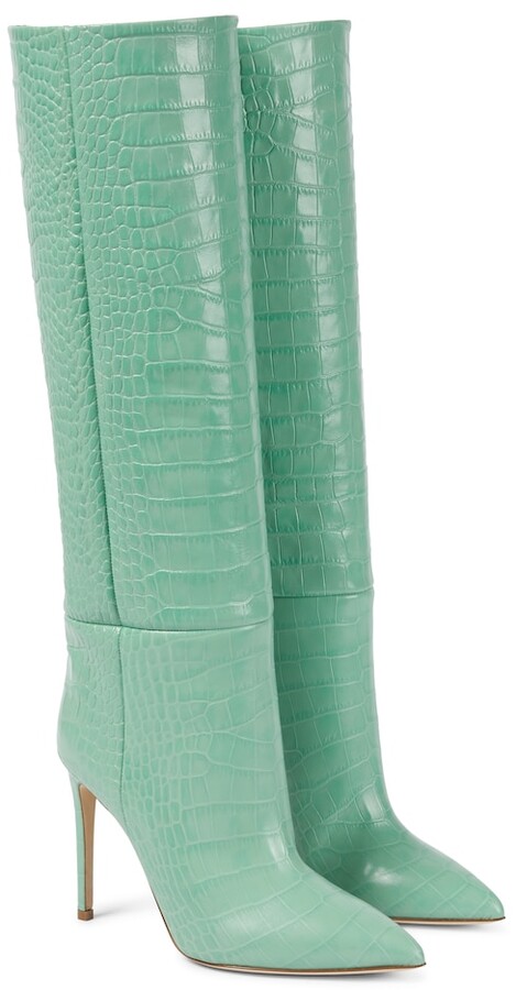 green knee boots