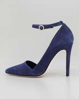 Thumbnail for your product : Alice + Olivia Diana Serrated Suede Pump, Sapphire