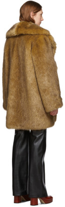 Gucci Tan Faux-Fur Coat