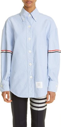 Light Blue Shirt White Collar | ShopStyle