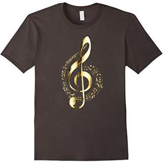 Dripped in Gold Treble Clef Music Notes T-Shirt