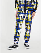 Thumbnail for your product : TAAKK Checked stretch-jersey jogging bottoms