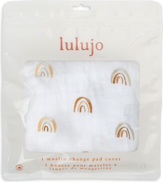 Lulujo Cotton Muslin Change Pad Cover - Rainbow