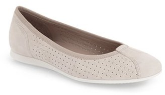 Ecco Women's 'Touch' Perforated Ballerina Flat, Size 5-5.5US / 36EU - Yellow