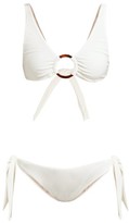 Thumbnail for your product : Adriana Degreas Ruched Hoop Bikini - White