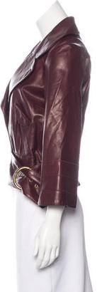 Temperley London Bell Sleeve Leather Jacket