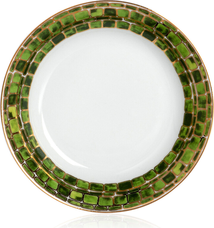 Tania Bulhoes Gold-Detailed Porcelain Soup Plate