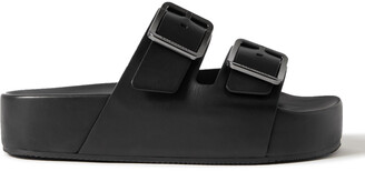 Balenciaga Mallorca Leather Platform Sandals