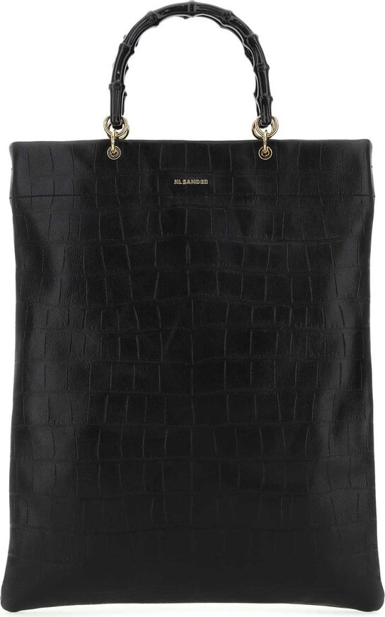 Jil Sander Embossed Top Handle Bag