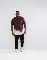 Thumbnail for your product : Religion PLUS Longline T-Shirt With Bleach Curved Hem