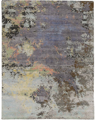 Bokara Rug Co. Inc. High-Quality Hand-Knotted Gray/Brown/Ivory/Blue Area Rug