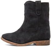 Thumbnail for your product : Isabel Marant Crisi Calfskin Velvet Leather Boots in Black
