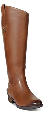 Sam Edelman Women's Penny Round Toe Leather Low-Heel Riding Boots