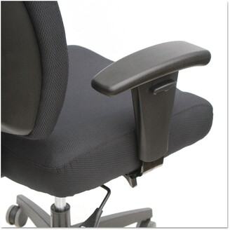 Alera® Wrigley Series High Performance Mid-Back Synchro-Tilt Task Chair, Supports up to 275 lbs, Black Seat/Back, Black Base