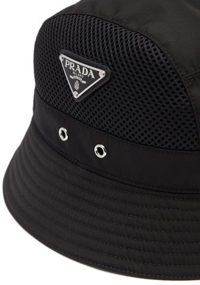 prada black nylon bucket hat