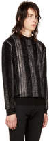 Thumbnail for your product : Saint Laurent Black Striped Glitter Sweatshirt