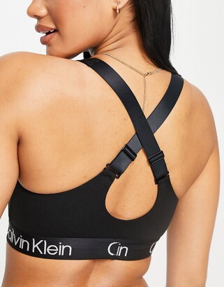 Calvin Klein Modern Structure unlined bralette with flexi wire support in  black - ShopStyle Bras