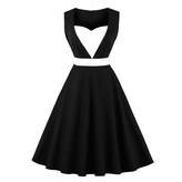 Thumbnail for your product : FTVOGUE Women Retro 50s Sleeveless Button Swing Party Pleated Dress(4XL-)