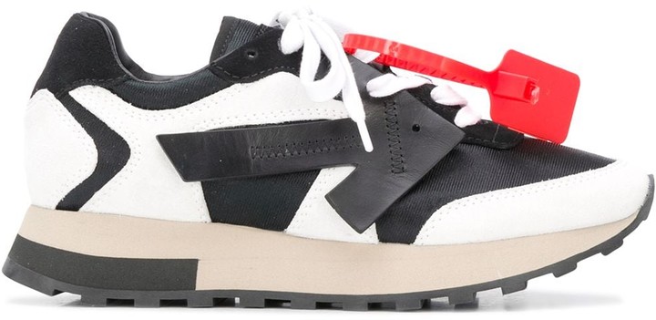 off white arrows patch high top sneakers