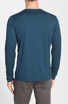 Thumbnail for your product : HUGO 'Drawn' Long Sleeve Faux Leather Pocket Jersey T-Shirt