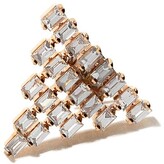 Thumbnail for your product : As 29 18kt rose gold Baguette 5 row triangle earrings