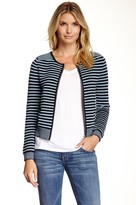 Thumbnail for your product : Joan Vass Striped Ottoman Jacket